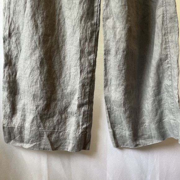 NWT Adrienne vittadini 100% Linen Pants Size 14 Blue Gray - Picture 9 of 10